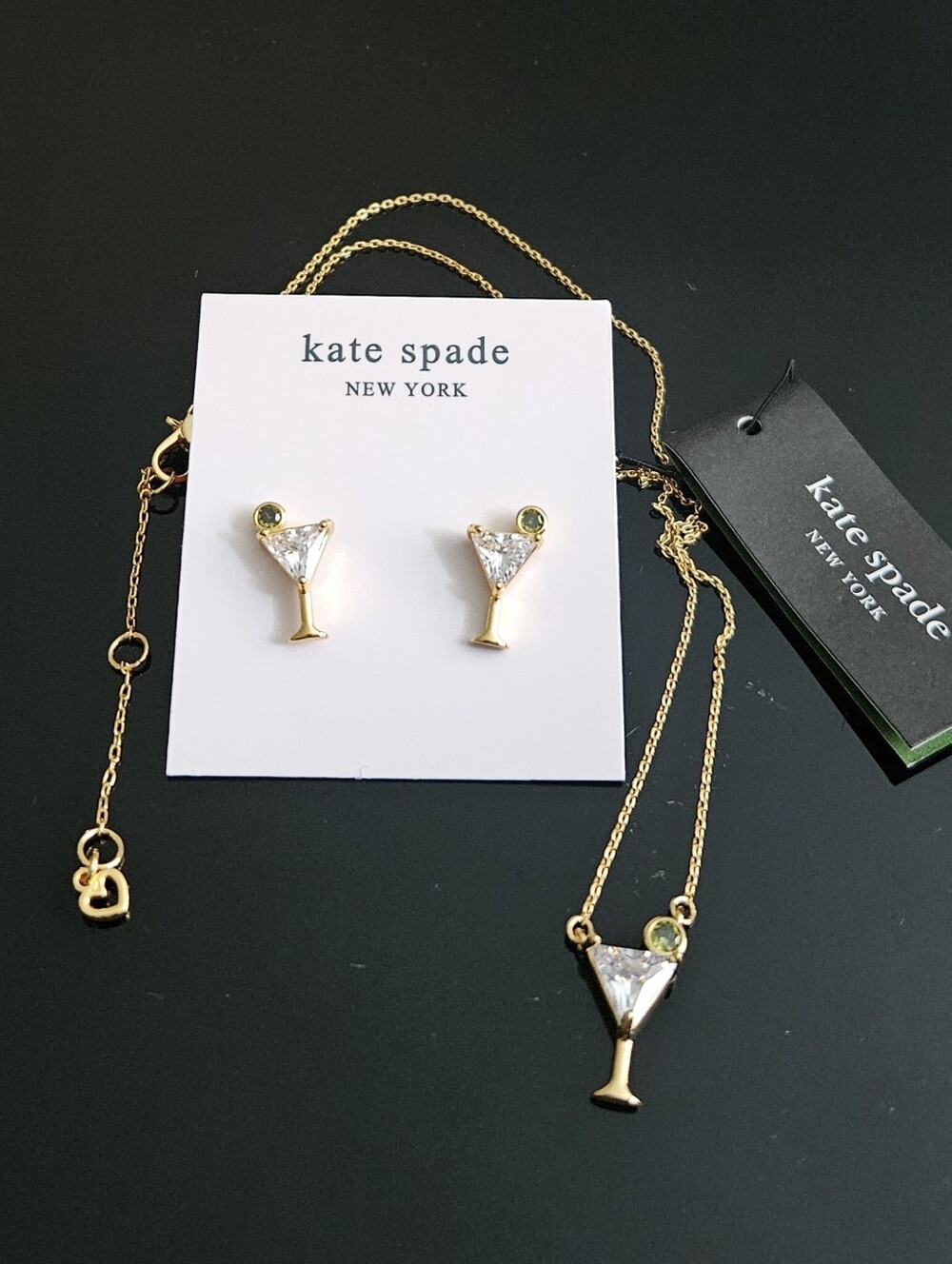 Kate Spade Shaken Or Stirred Necklace/ Earring Set - Picture 3 of 8